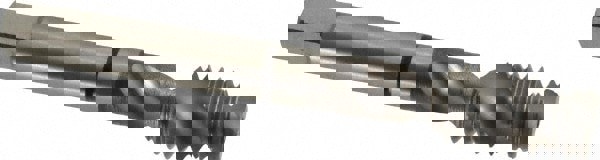 Spiral Flute Tap: 7/16-14, UNC, 2 Flute, Modified Bottoming, 2B Class of Fit, Cobalt, Bright/Uncoated