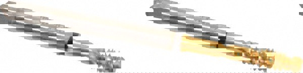 Spiral Flute Tap: #6-32 UNC, 2 Flutes, Modified Bottoming, 2B Class of Fit, Cobalt, TIN Coated