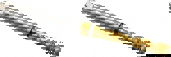 Spiral Flute Tap: #10-32 UNF, 2 Flutes, Modified Bottoming, 2B Class of Fit, Cobalt, TIN Coated