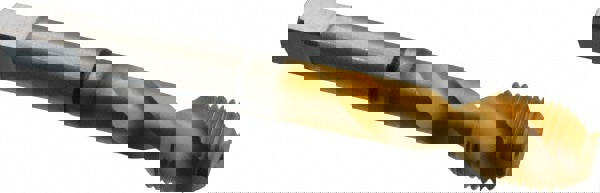 Spiral Flute Tap: 1/2-20, UNF, 2 Flute, Modified Bottoming, 2B Class of Fit, Cobalt, TiN Finish