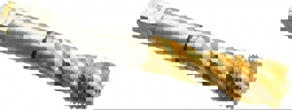 Spiral Flute Tap: 5/8-18, UNF, 3 Flute, Modified Bottoming, 2B Class of Fit, Cobalt, TiN Finish