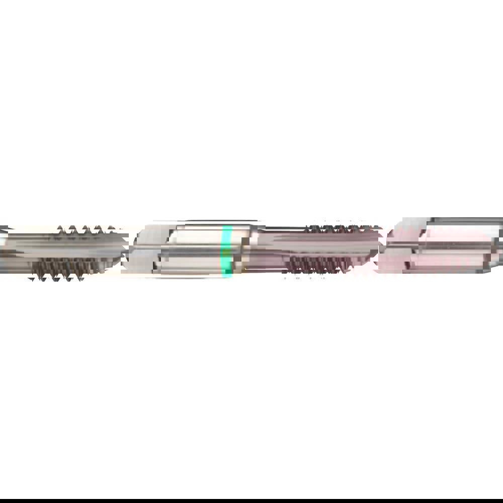 Spiral Point Tap: M18x2.5 Metric, 4 Flutes, Plug Chamfer, 6H Class of Fit, High-Speed Steel-E, TiCN Coated