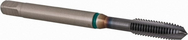 Spiral Point Tap: #10-32 UNF, 3 Flutes, Plug, 2B Class of Fit, Cobalt, TiCN Coated