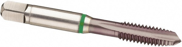 Spiral Point Tap: 7/8-14, UNF, 4 Flutes, Plug, 2B, Cobalt, TiCN Finish