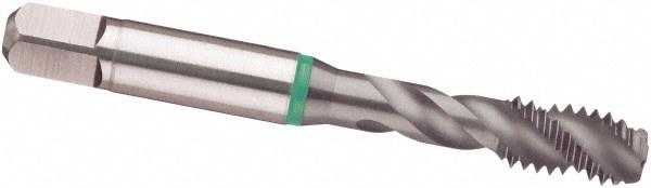 Spiral Flute Tap: M24 x 3.00, Metric, 4 Flute, Modified Bottoming, 6H Class of Fit, Cobalt, TICN Finish