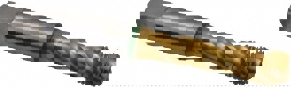 Spiral Flute Tap: 3/8-24, UNF, 3 Flute, Modified Bottoming, 2B Class of Fit, Cobalt, TiN Finish