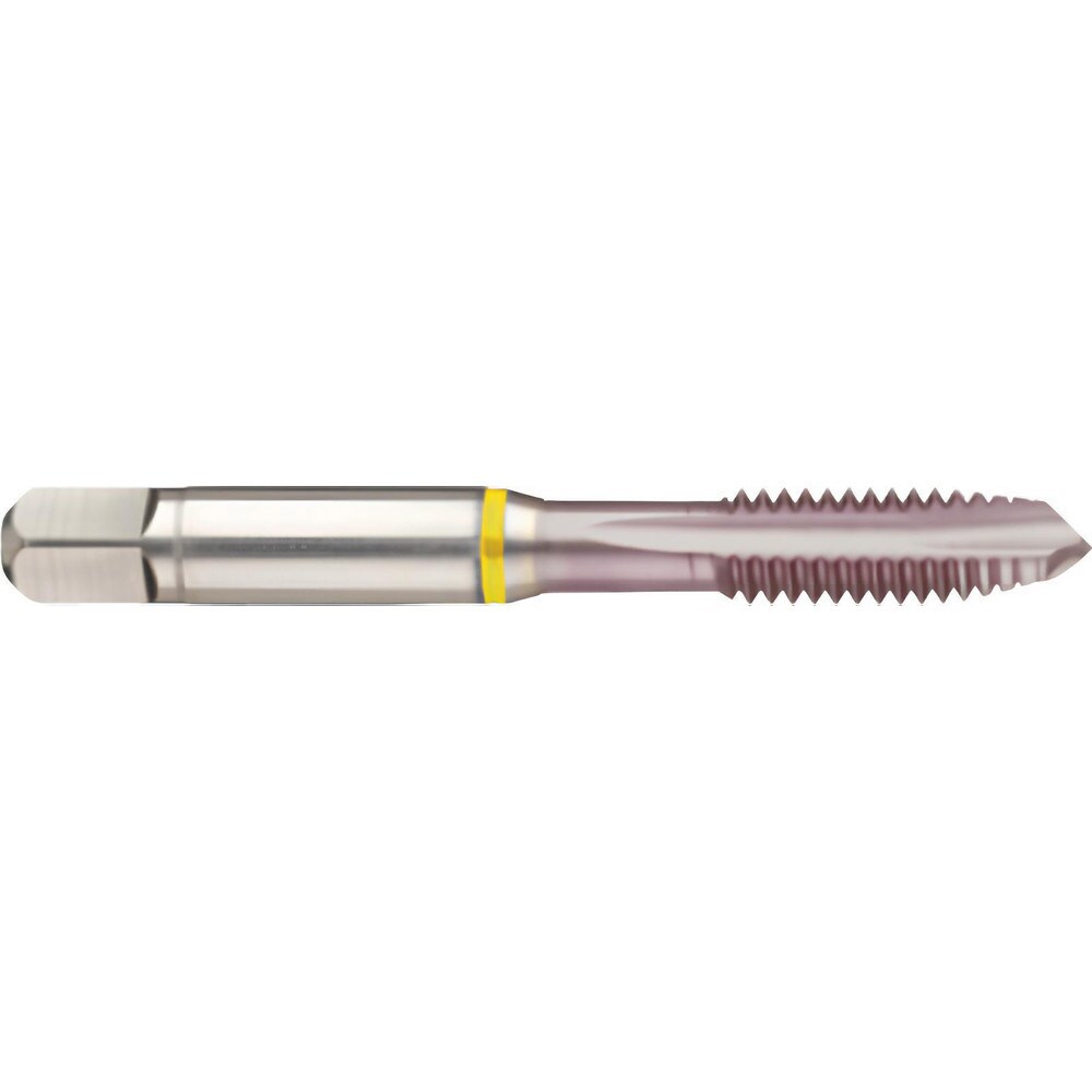 Spiral Point Tap: M18x2.5 Metric, 4 Flutes, Plug Chamfer, 6H Class of Fit, High-Speed Steel-E, MolyGlide Coated
