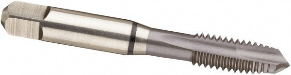 Spiral Point Tap: 3/8-24, UNF, 3 Flutes, Plug, 2B, Cobalt, MolyGlide Finish