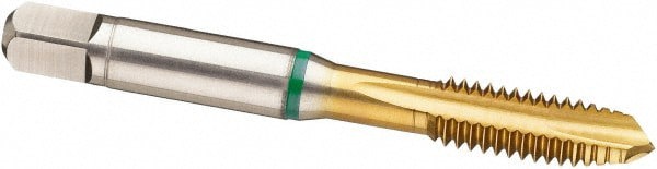Spiral Point Tap: M20 x 1.5, Metric Fine, 4 Flutes, Plug, 6H, Cobalt, TiN Finish