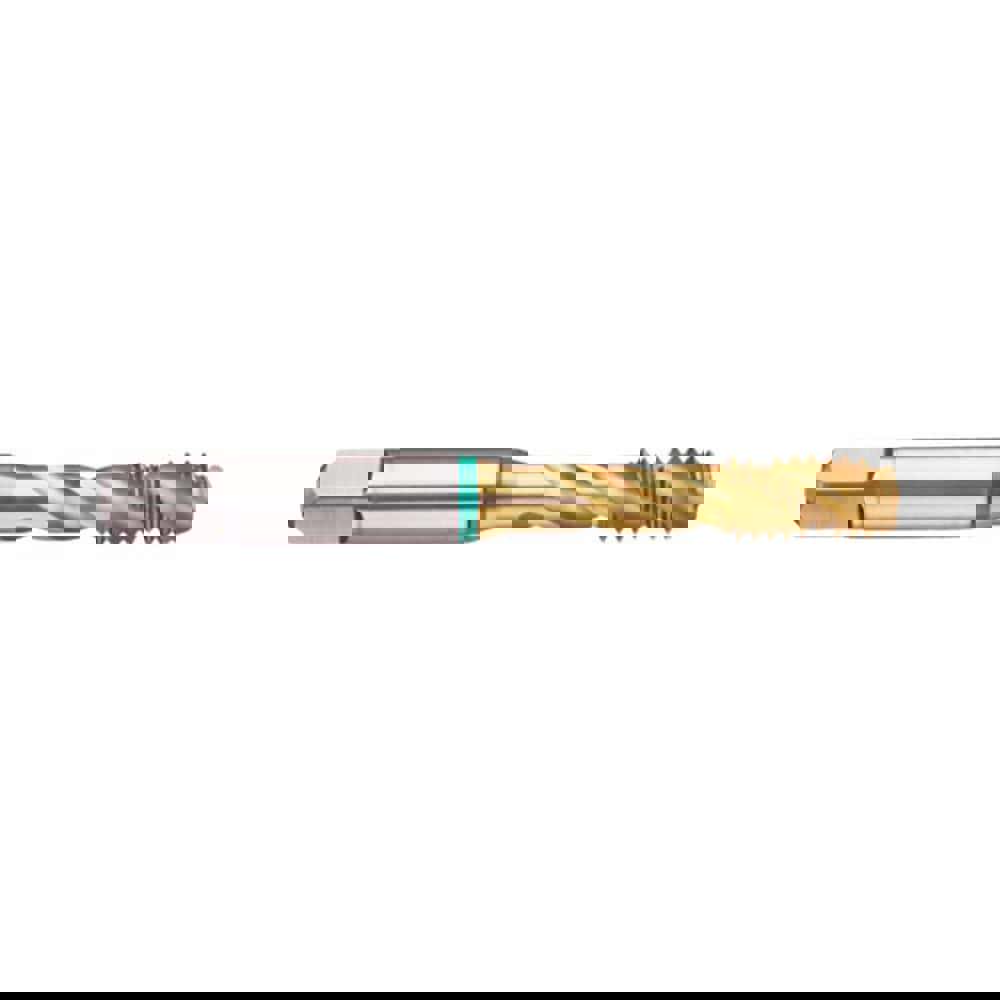 Spiral Flute Tap: 1/4-20 UNC, 3 Flutes, Modified Bottoming, H7 Class of Fit, Cobalt, TIN Coated