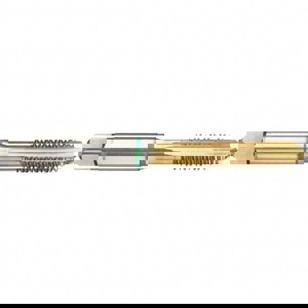 Spiral Flute Tap: #10-24, UNC, 3 Flute, Plug, 3B Class of Fit, High Speed Steel, TiN Finish