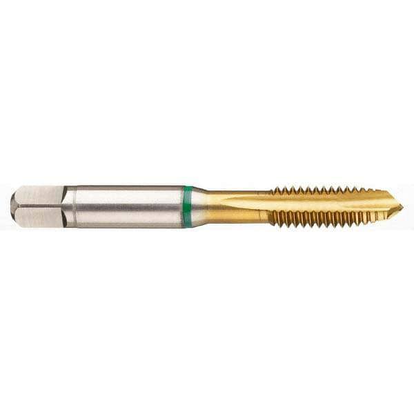 Spiral Point STI Tap: 5/16-24 UNF, 3 Flutes, Plug, Cobalt, TiN Finish