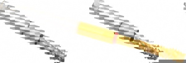 Spiral Flute Tap: #10-24, UNC, 3 Flute, Modified Bottoming, 2B Class of Fit, Powdered Metal, TiN Finish