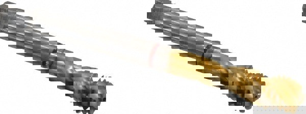 Spiral Flute Tap: 7/16-14, UNC, 3 Flute, Modified Bottoming, 2B Class of Fit, Powdered Metal, TiN Finish