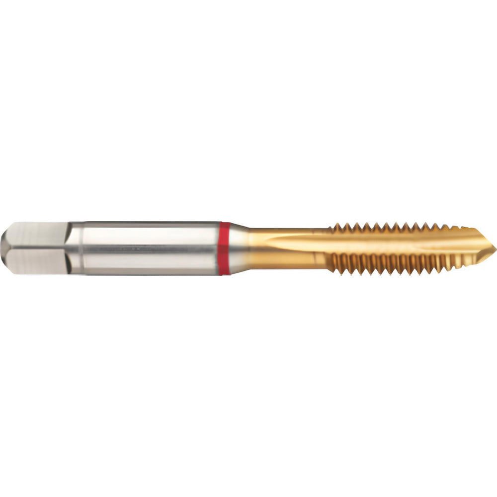 Spiral Point Tap: 1-1/2-12 UNF, 6 Flutes, Plug Chamfer, 2B Class of Fit, High-Speed Steel-E-PM, TiN Coated
