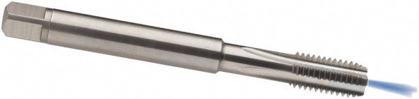 Straight Flute Tap: #10-24 UNC, 4 Flute, Modified Bottoming Chamfer, 2B Class of Fit, Solid Carbide, Bright/Uncoated Finish