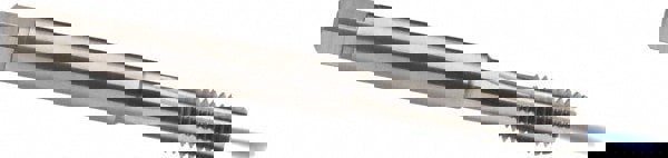 Straight Flute Tap: 1/4-28 UNF, 3 Flute, Modified Bottoming Chamfer, 2B Class of Fit, Solid Carbide, Bright/Uncoated Finish