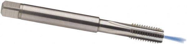 Straight Flute Tap: 5/8-18 UNF, 4 Flute, Modified Bottoming Chamfer, 2B Class of Fit, Solid Carbide, Bright/Uncoated Finish