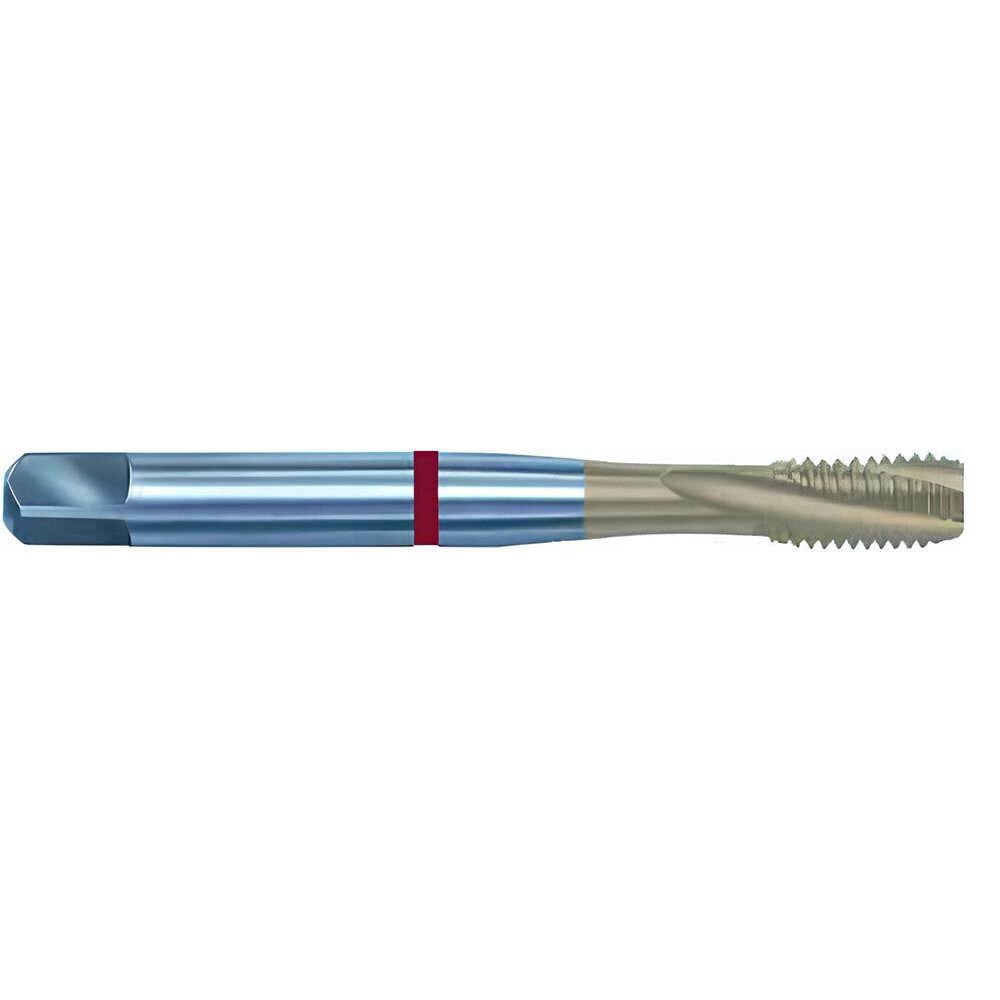 Spiral Point Tap: #5-44 UNF, 3 Flutes, Modified Bottoming, 2B Class of Fit, Powdered Metal, TiN Coated