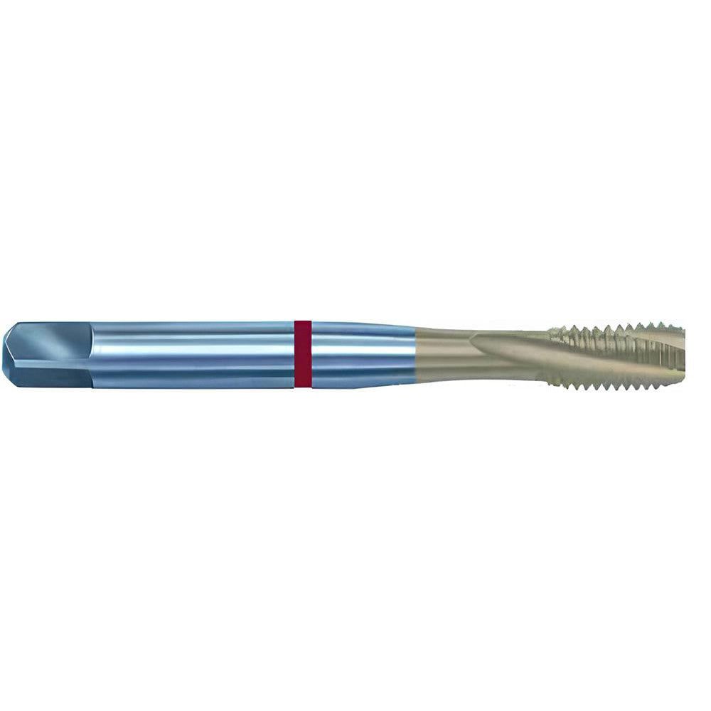 Spiral Point Tap: #12-28 UNF, 3 Flutes, Modified Bottoming, 2B Class of Fit, Powdered Metal, TiN Coated