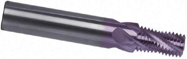 Helical Flute Thread Mill: 3/8-18, Internal, 4 Flute, 1/2