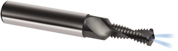 Helical Flute Thread Mill: 5/8-18, Internal, 2 Flute, 18.00 mm Shank Dia, Solid Carbide