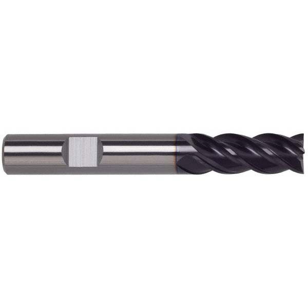 Square End Mill: 1/4'' Dia, 1-1/4'' LOC, 1/4'' Shank Dia, 3-1/4'' OAL, 4 Flutes, Solid Carbide