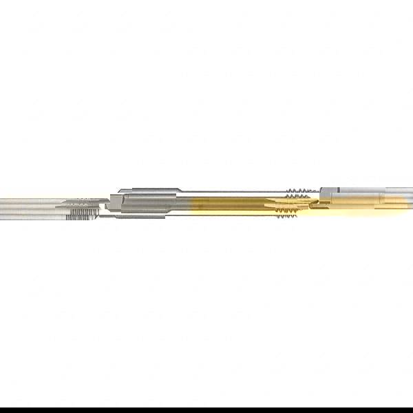 Spiral Point Tap: 7/16-14, UNC, 3 Flutes, Plug, 2B, High Speed Steel, TiN Finish