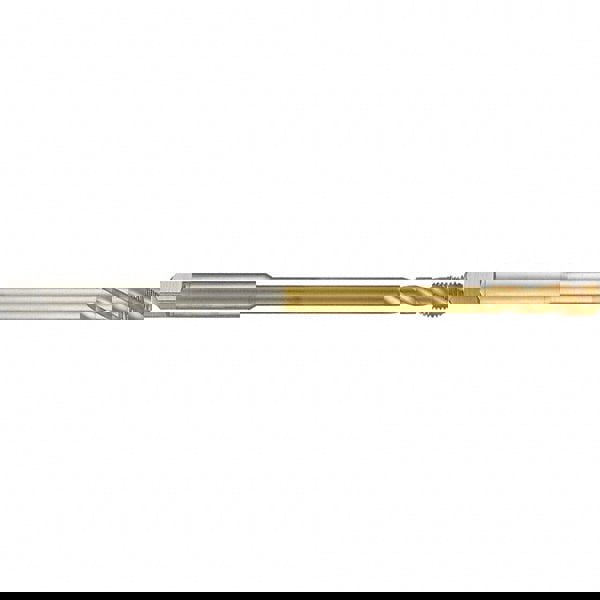 Spiral Flute Tap: 7/16-20, UNF, 3 Flute, Modified Bottoming, 2B Class of Fit, High Speed Steel, TiN Finish