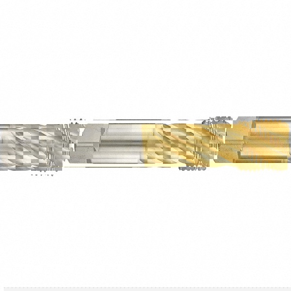 Spiral Flute Tap: 1-3/4-8, UNF, 6 Flute, Modified Bottoming, 2B Class of Fit, High Speed Steel, TiN Finish