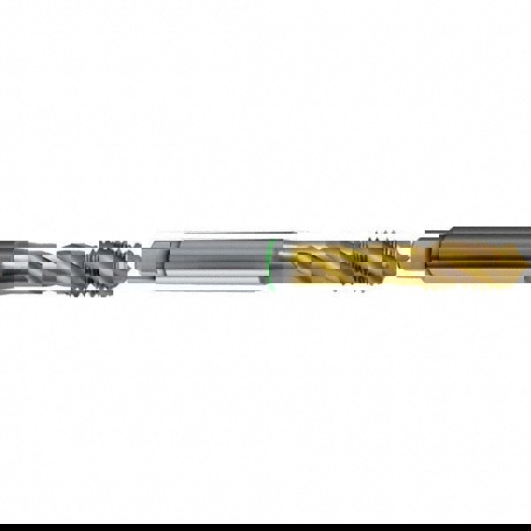 Spiral Flute Tap: M16 x 2.00, Metric, 4 Flute, Modified Bottoming, 6H Class of Fit, High Speed Steel, TiN Finish