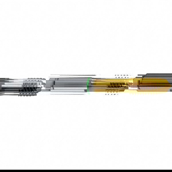 Spiral Flute Tap: M16x2.00 Metric, 4 Flutes, Plug, 6H Class of Fit, High Speed Steel, TIN Coated