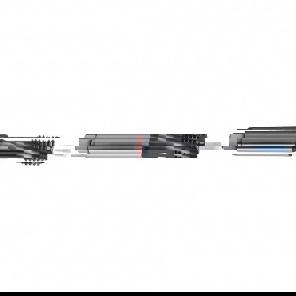 Spiral Flute Tap: 7/16-14, UNF, 4 Flute, Modified Bottoming, 2BX Class of Fit, High Speed Steel, TICN Finish