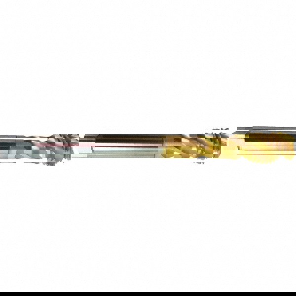 Spiral Flute Tap: 7/8-9, UNC, 4 Flute, Modified Bottoming, 2BX Class of Fit, High Speed Steel, TiN Finish