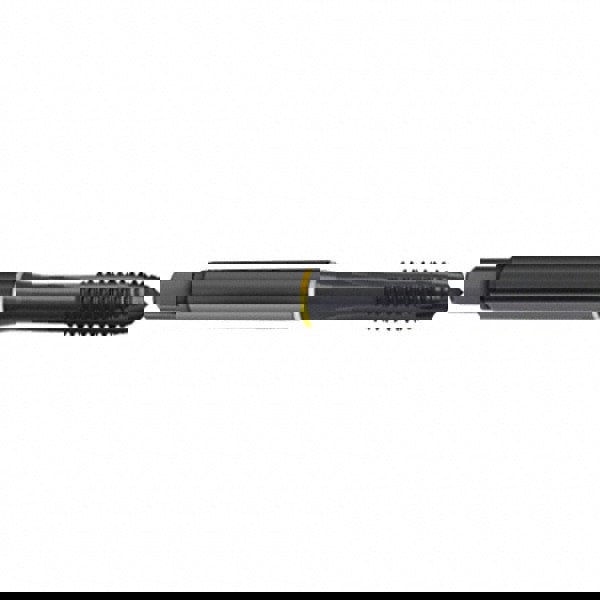 Spiral Point Tap: 7/8-9 UNC, 4 Flutes, Plug Chamfer, 2B Class of Fit, High-Speed Steel-E, Steam Oxide Coated