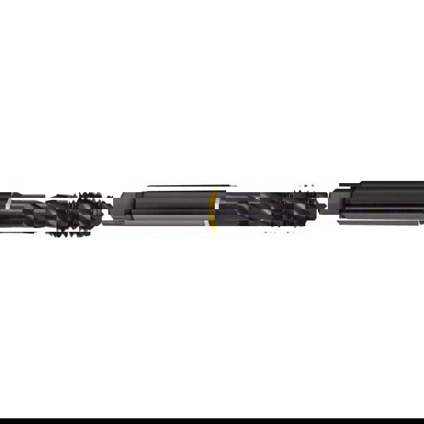 Spiral Flute Tap: 3/8-16 UNC, 3 Flutes, Modified Bottoming, 2B/3B Class of Fit, Cobalt, Oxide Coated