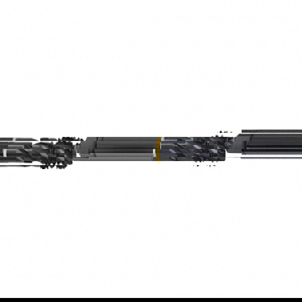 Spiral Flute Tap: 7/8-9, UNC, 4 Flute, Modified Bottoming, 2B & 3B Class of Fit, High Speed Steel, Oxide Finish