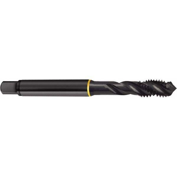 Spiral Flute Tap: #3-56, UNF, 3 Flute, Modified Bottoming, 2B & 3B Class of Fit, Cobalt, Oxide Finish