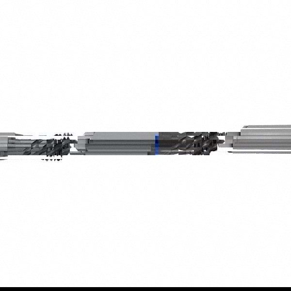 Spiral Flute Tap: M18 x 2.50, Metric, 4 Flute, Semi-Bottoming, 6HX Class of Fit, HSS-E, TiAlN Finish