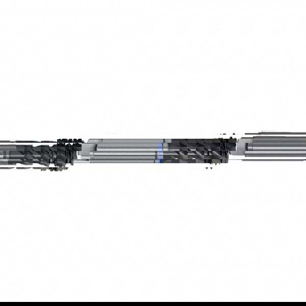 Spiral Flute Tap: M8 x 1.00, Metric Fine, 3 Flute, Semi-Bottoming, 6HX Class of Fit, PM-HSS-E, TiAlN Finish