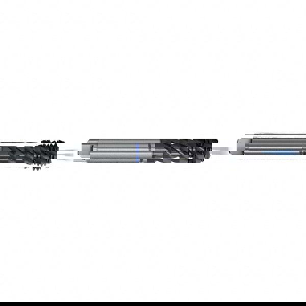 Spiral Flute Tap: M12 x 1.25, Metric Fine, 3 Flute, Semi-Bottoming, 6HX Class of Fit, PM-HSS-E, TiAlN Finish
