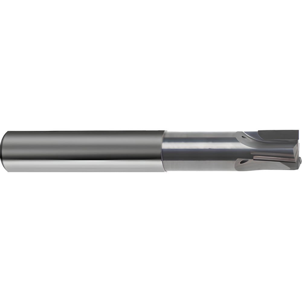 Corner Radius End Mill: 16 mm Dia, 20 mm LOC, 0.1 mm Radius, 3 Flutes, Polycrystalline Diamond