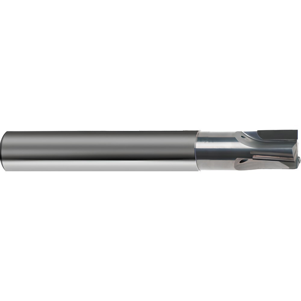 Corner Radius End Mill: 18 mm Dia, 20 mm LOC, 0.1 mm Radius, 3 Flutes, Polycrystalline Diamond
