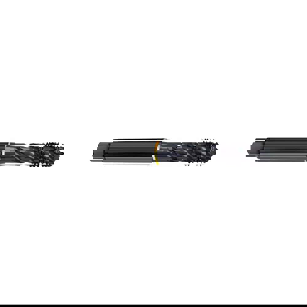 Spiral Point Tap: M8x1.25 Metric Coarse, 3 Flutes, Modified Bottoming, 6G Class of Fit, Cobalt, Oxide Coated
