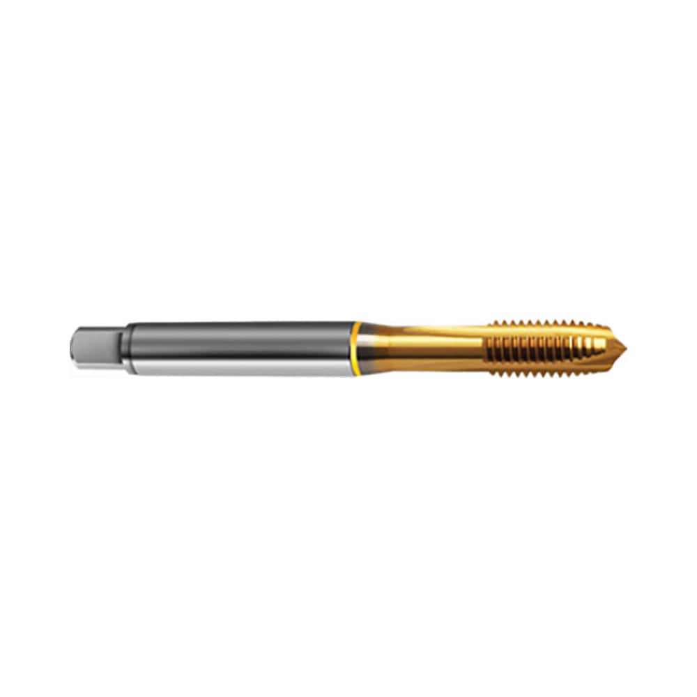 Spiral Point Tap: M16 x 2, Metric Coarse, 4 Flutes, Plug, 6H, Powdered Metal, TiN Finish