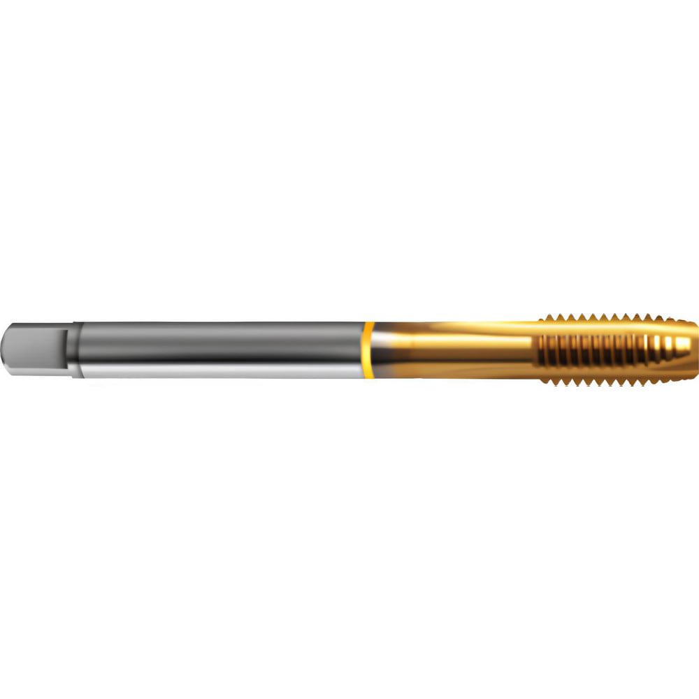 Spiral Point Tap: M14x1.25 Metric Fine, 4 Flutes, Plug Chamfer, 6H Class of Fit, High-Speed Steel-E-PM, TiN Coated