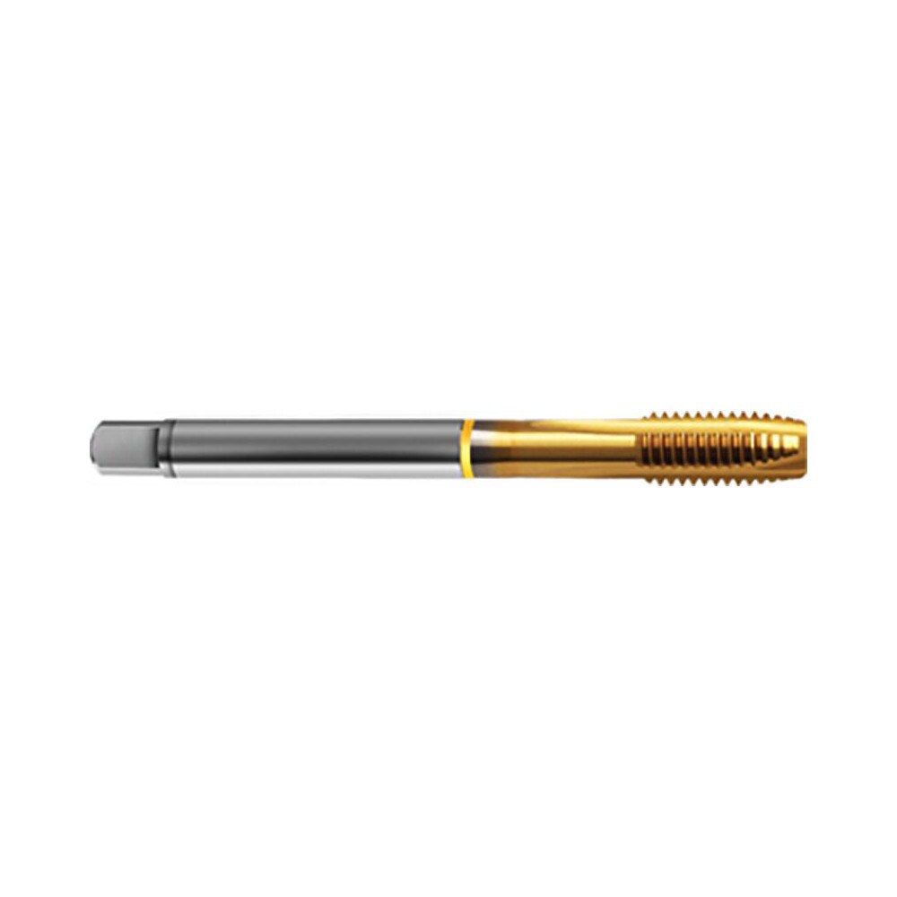 Spiral Point Tap: M22 x 1.5, Metric Fine, 4 Flutes, Plug, 6H, Powdered Metal, TiN Finish