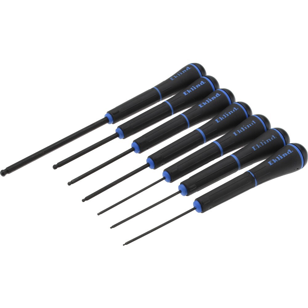 7 Piece, 1.3 to 5mm Ball End Hex Driver Set