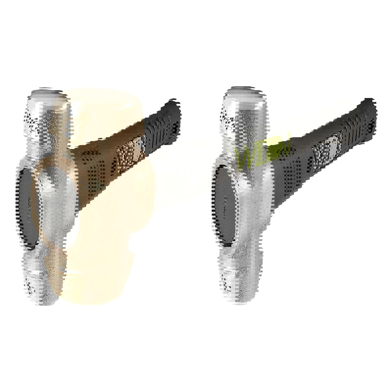 Non-Sparking Hammers; Tool Type: Brass Hammer ; Head Material: Brass ; Handle Material: Steel w/Grip ; Head Weight Range: 6 - 9.9 lbs. ; Overall Length Range: 14