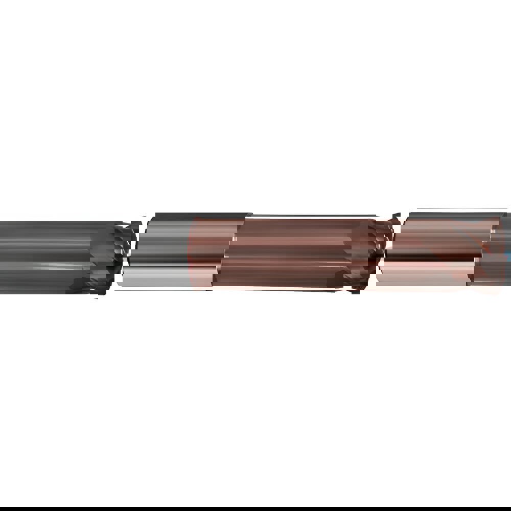 Corner Radius End Mill: 16 mm Dia, 12 mm LOC, 2.5 mm Radius, 4 Flutes, Solid Carbide